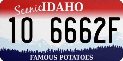 ID license plate 1O6662F