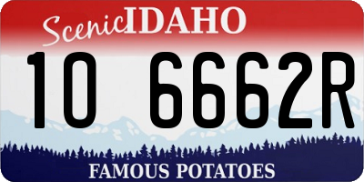 ID license plate 1O6662R