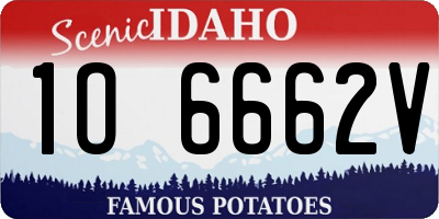 ID license plate 1O6662V