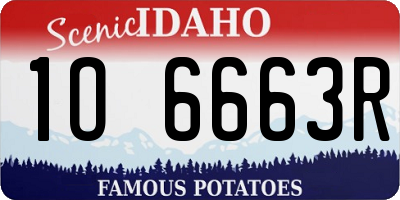 ID license plate 1O6663R
