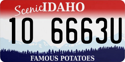 ID license plate 1O6663U