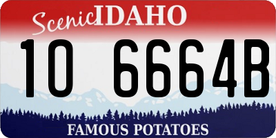 ID license plate 1O6664B