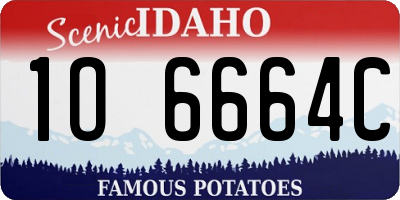 ID license plate 1O6664C