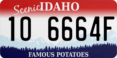 ID license plate 1O6664F