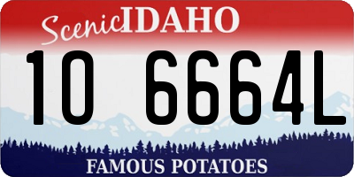 ID license plate 1O6664L