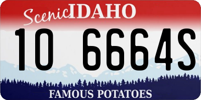 ID license plate 1O6664S