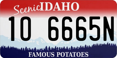 ID license plate 1O6665N