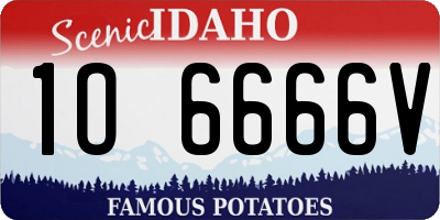 ID license plate 1O6666V