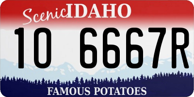 ID license plate 1O6667R