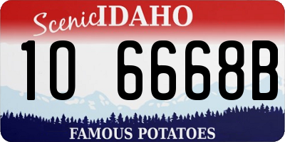 ID license plate 1O6668B