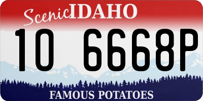 ID license plate 1O6668P