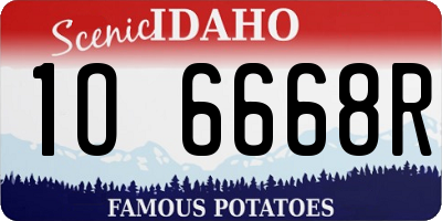 ID license plate 1O6668R