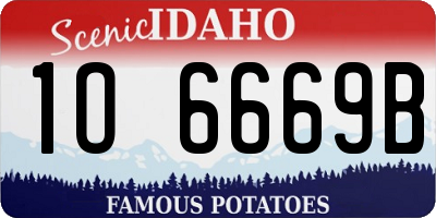 ID license plate 1O6669B