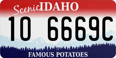 ID license plate 1O6669C