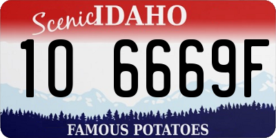 ID license plate 1O6669F