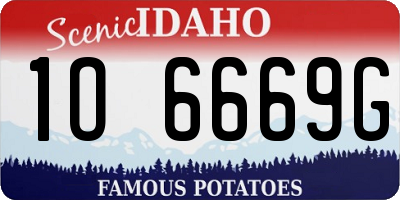 ID license plate 1O6669G