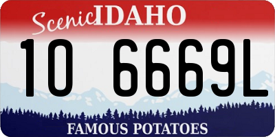 ID license plate 1O6669L