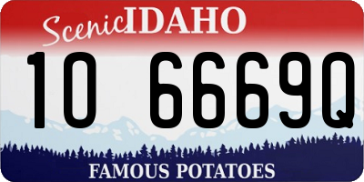 ID license plate 1O6669Q