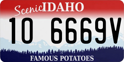 ID license plate 1O6669V