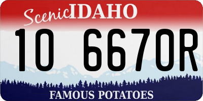 ID license plate 1O6670R