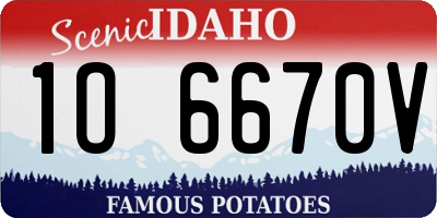 ID license plate 1O6670V