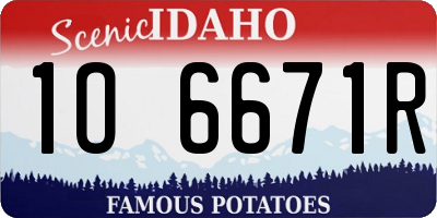 ID license plate 1O6671R