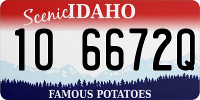ID license plate 1O6672Q