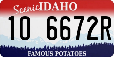 ID license plate 1O6672R