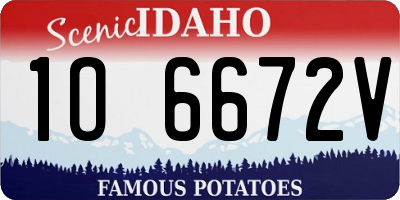 ID license plate 1O6672V