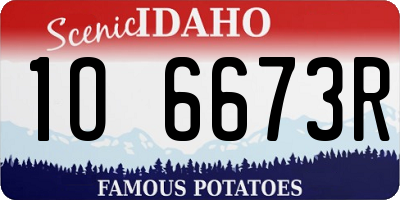 ID license plate 1O6673R