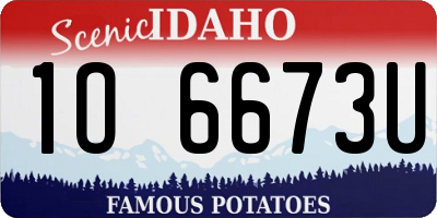 ID license plate 1O6673U
