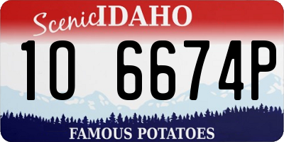 ID license plate 1O6674P
