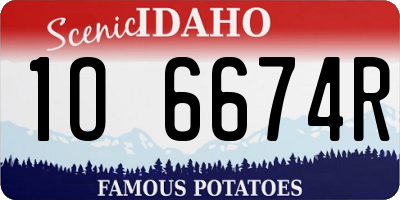 ID license plate 1O6674R