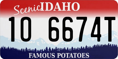 ID license plate 1O6674T