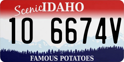 ID license plate 1O6674V