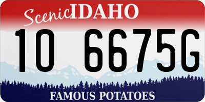 ID license plate 1O6675G