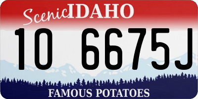 ID license plate 1O6675J