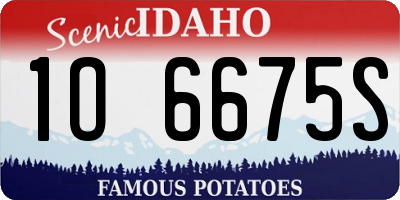 ID license plate 1O6675S