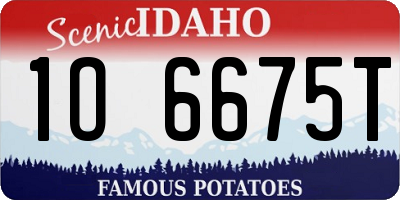 ID license plate 1O6675T