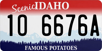 ID license plate 1O6676A