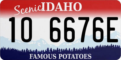 ID license plate 1O6676E