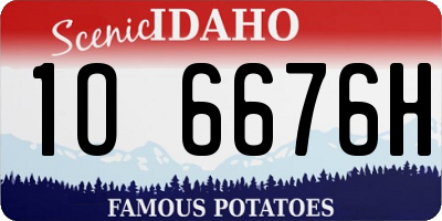 ID license plate 1O6676H