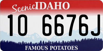 ID license plate 1O6676J