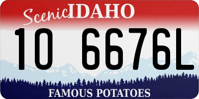 ID license plate 1O6676L