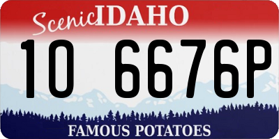 ID license plate 1O6676P
