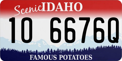 ID license plate 1O6676Q