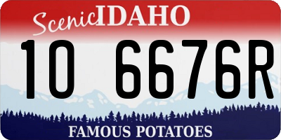 ID license plate 1O6676R