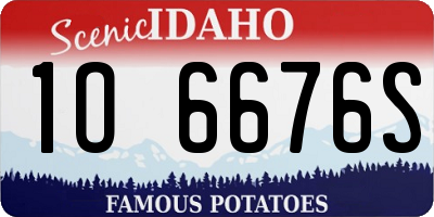 ID license plate 1O6676S