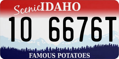 ID license plate 1O6676T