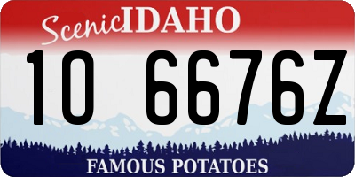 ID license plate 1O6676Z
